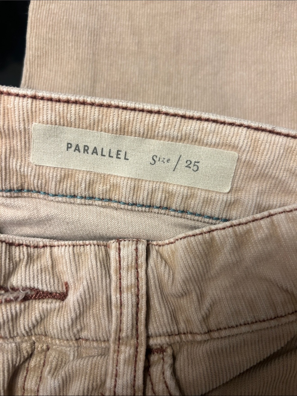 Pilcro Light Blush Corduroy Trousers - Picture 4 of 5